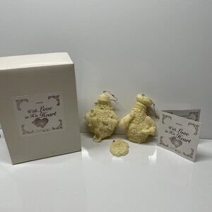 2003 Mark Klaus Santa Christmas Ornaments   Pin With Love in His Heart Set W Box